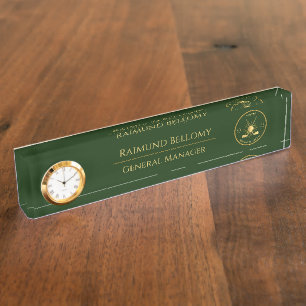 Gold Golf Clubs Namensplakette