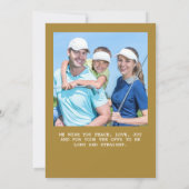 Gold Golf Season's Gruß Weihnachten Foto (Rückseite)