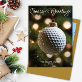 Gold Golf Season's Gruß Weihnachten Foto