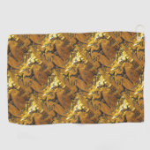 Gold Golfhandtuch (Horizontal)