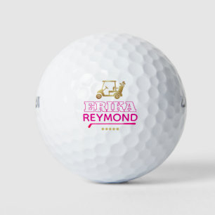 Gold-Golfwagen - Benutzerdefinierte Damen-Golfer-N Golfball