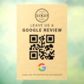 Gold Google Review-Logo  Fensteraufkleber (Blatt 3)