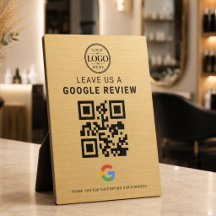 Gold Google Review Logo Tischdisplay