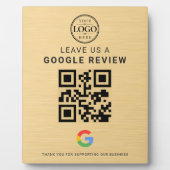 Gold Google Review Logo Tischdisplay Fotoplatte (Vorderseite)