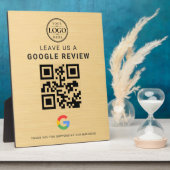 Gold Google Review Logo Tischdisplay Fotoplatte (Seite)