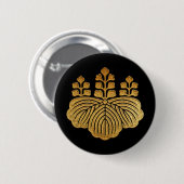 Gold Goshichi Kiri Kamon Button (Vorne & Hinten)