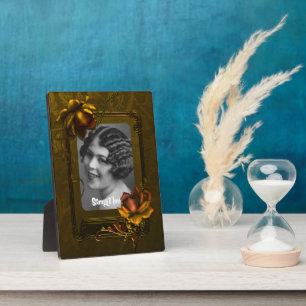 Gold Gothic Art Frame Plaque Fotoplatte