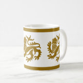 Gold Gothic Revival Lions Tasse (VorderseiteRechts)