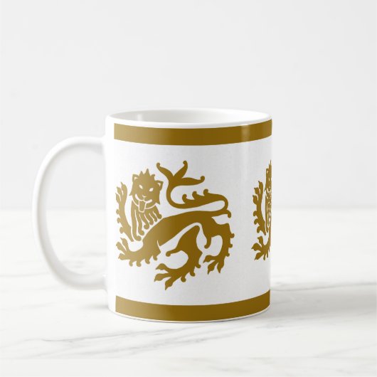 Gold Gothic Revival Lions Tasse (Links)