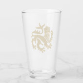 Gold Gothic Revival Löwenglas Glas (Rückseite)