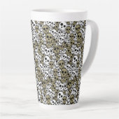Gold Gothic Skull Muster Print Milchtasse (Rechte Ecke)