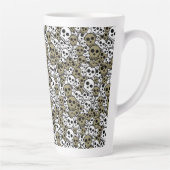 Gold Gothic Skull Muster Print Milchtasse (Rechts)