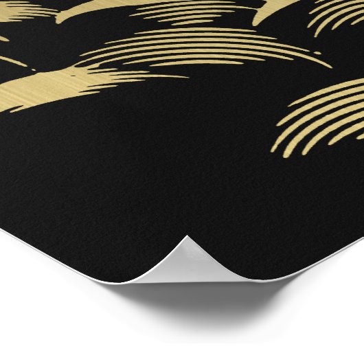 Gold Gothic Tarot Card Hochzeit Begrüßung Großes Z Poster (Ecke)