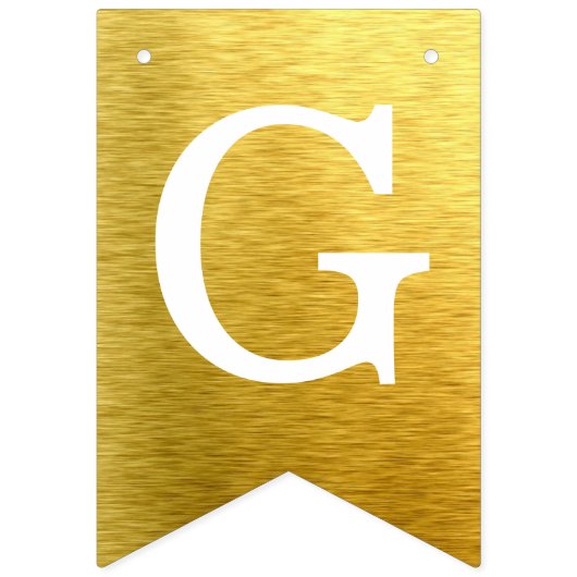 Gold Gott segne 6 Briefe Name Taufgemeinschaft Wimpelkette (Erste Fahne)
