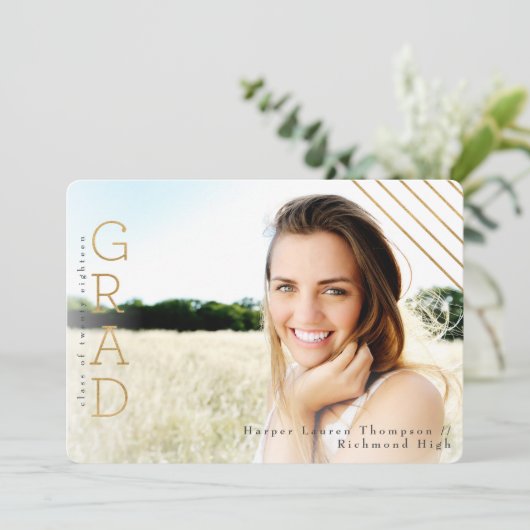 GOLD GRAD ANKÜNDIGUNG (Stehend Vorderseite)