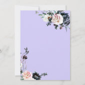 Gold Grad Cap, Blume Leichter Lila Abschluss Einladung (Rückseite)