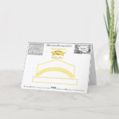 Gold Grad Cap Gold Black Graduate Class 2024 Hat Karte (Rückseite)