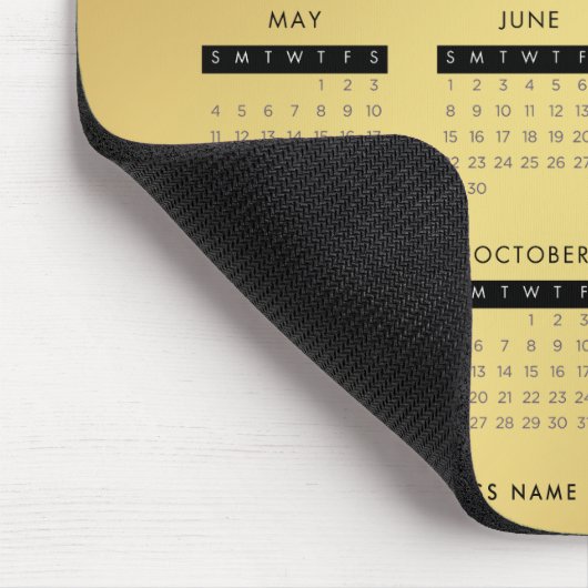 Gold Gradient 2023 Calendar Benutzerdefiniertes Fi Mousepad (Ecke)