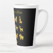 Gold Gradient Chinese Zodiac Animal Black Milchtasse (Rechts)