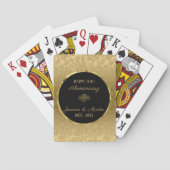 Gold Gradient Damask - Jubiläum Spielkarten (Rückseite)