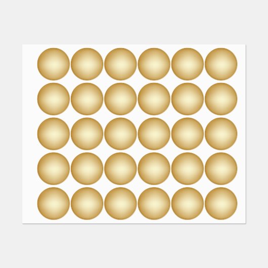 Gold Gradient Dot Etiketten (Blatt)