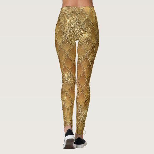 Gold Gradient Dragon Scales Leggings (Rückseite)