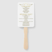 Gold Gradient Elegant Blüh Wedding Program Fächer (Rückseite)