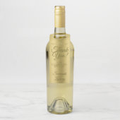 Gold Gradient Elegant Wedding Vielen Dank Flaschenanhänger (Auf Flasche)