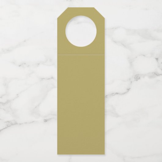 Gold Gradient Elegant Wedding Vielen Dank Flaschenanhänger (Rückseite)