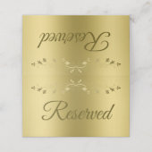 Gold Gradient & Filigree Elegante Hochzeit vorbeha Platzkarte (Außenseite Aufgefaltet)