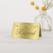 Gold Gradient & Filigree Elegante Hochzeit vorbeha Platzkarte (Vorderseite)