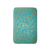 Gold Gradient Floral Damask Badematte (Vorderseite Vertikal)