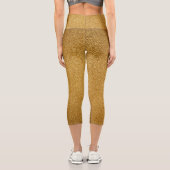 Gold Gradient Glitzer Capri Leggings (Rückseite)