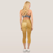 Gold Gradient Glitzer Capri Leggings (Rückseite)