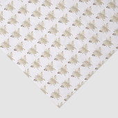 Gold Gradient Honeybee-Muster im Bossestil Seidenpapier (Ausschnitt)
