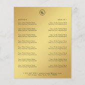 Gold Gradient Restaurant Cafe Abholmenü & Logo Flyer (Hinten)