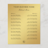Gold Gradient Restaurant Cafe Abholmenü & Logo Flyer (Vorne)