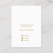 Gold Gradient Script Earring Display Business Card Visitenkarte (Rückseite)
