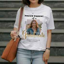 Gold Graduate Foto Proud Parud Abschluss T-Shirt