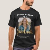 Gold Graduate Foto Proud Parud Abschluss T-Shirt (Vorderseite)