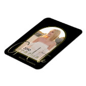 Gold Graduate Script Black Arch Elegantes Foto Magnet (Linke Seite)