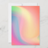 Gold Graduation Cap,Colorful Ombre Graduation Einladung (Rückseite)