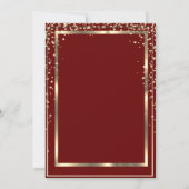 Gold Graduation Cap Diamonds Abschluss Einladung (Rückseite)