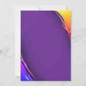 Gold Graduation Cap Frame Violet Abschluss Einladung (Rückseite)