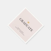 Gold Graduation Cap Pink Abschluss Paper Serviette (Ecke)