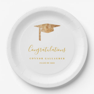 Gold Graduation Party Pappteller