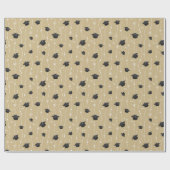 Gold Graduierungsklappen und Multifunktionsleisten Geschenkpapier (Flach)