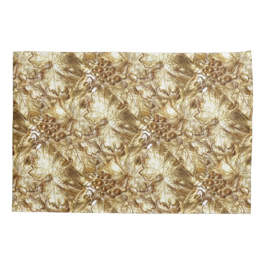 GOLD GRAPE-BLÄTTER KISSENBEZUG (Rückseite)