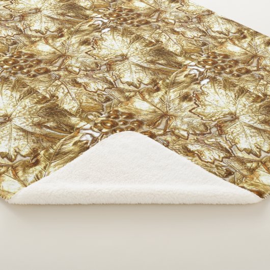 GOLD GRAPE-BLÄTTER SHERPADECKE (3/4)