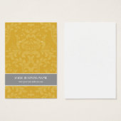 Gold Grau Damask Benutzerdefinierte Earring Card (Vorne & Hinten)